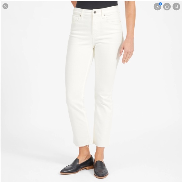 EVERLANE HIGH RISE RAW HEM CROP JEANS - Picture 2 of 9